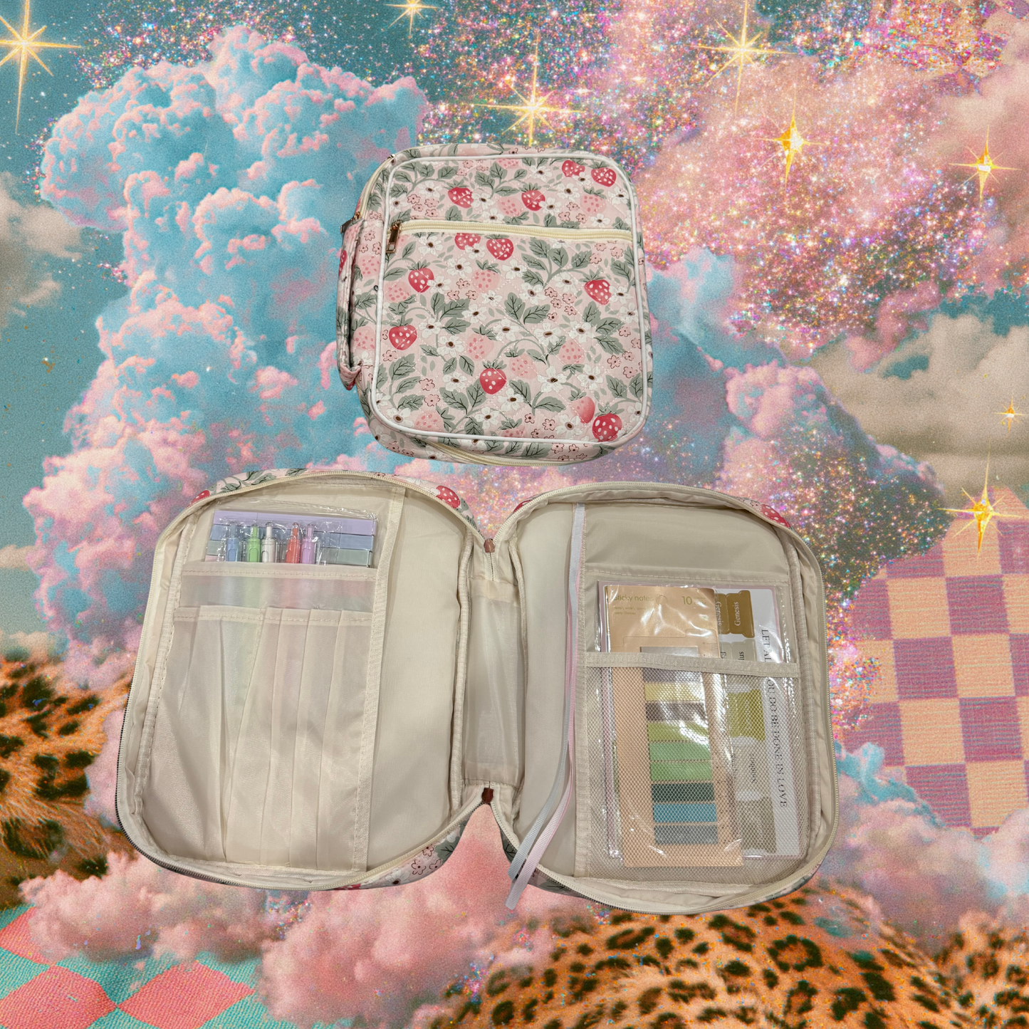 Strawberry Floral Bible Bag