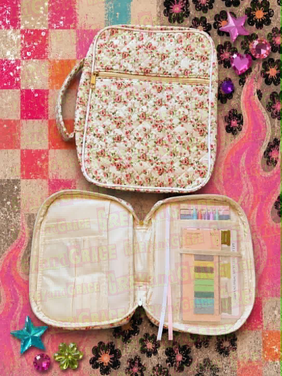 Quilted Floral Bible Bag