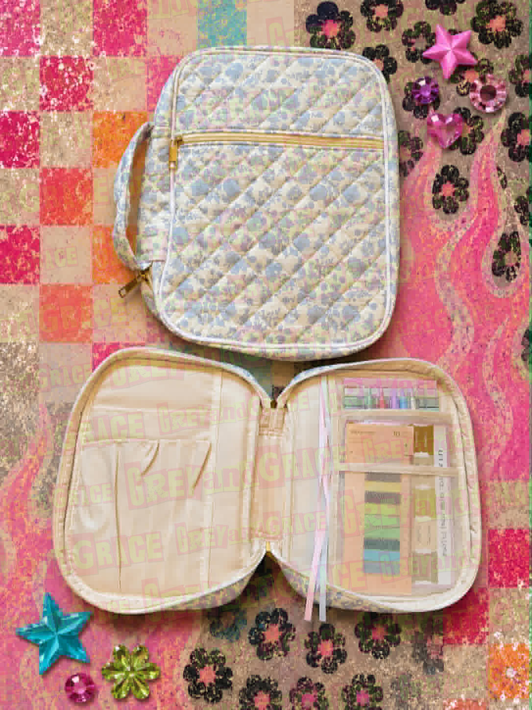 Quilted Floral Bible Bag