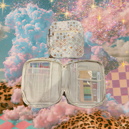 Quilted Patches With Floral Bible Bag
