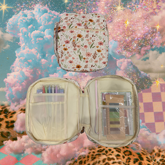 Cream Floral Bible Bag