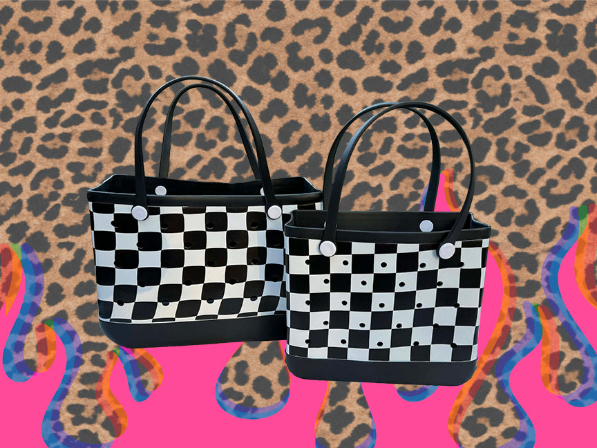 Checkered Beach Bag
