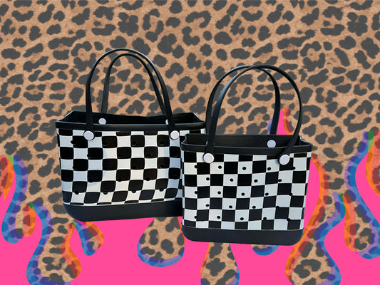 Checkered Beach Bag